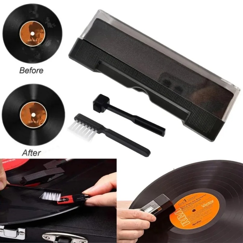Audio Music Remover Free - Antistatisches Vinyl-Plattenreinigungsset mit Staubentfernungsbürste und Nadelbürste