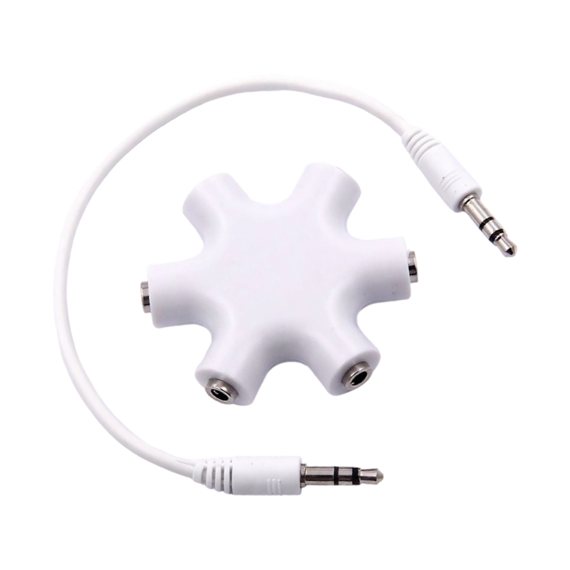Audio Music Distribution - E74D 6-in-1-Stereo-Musik-Hubs mit vergoldeten Anschlüssen. Geräuschfreie