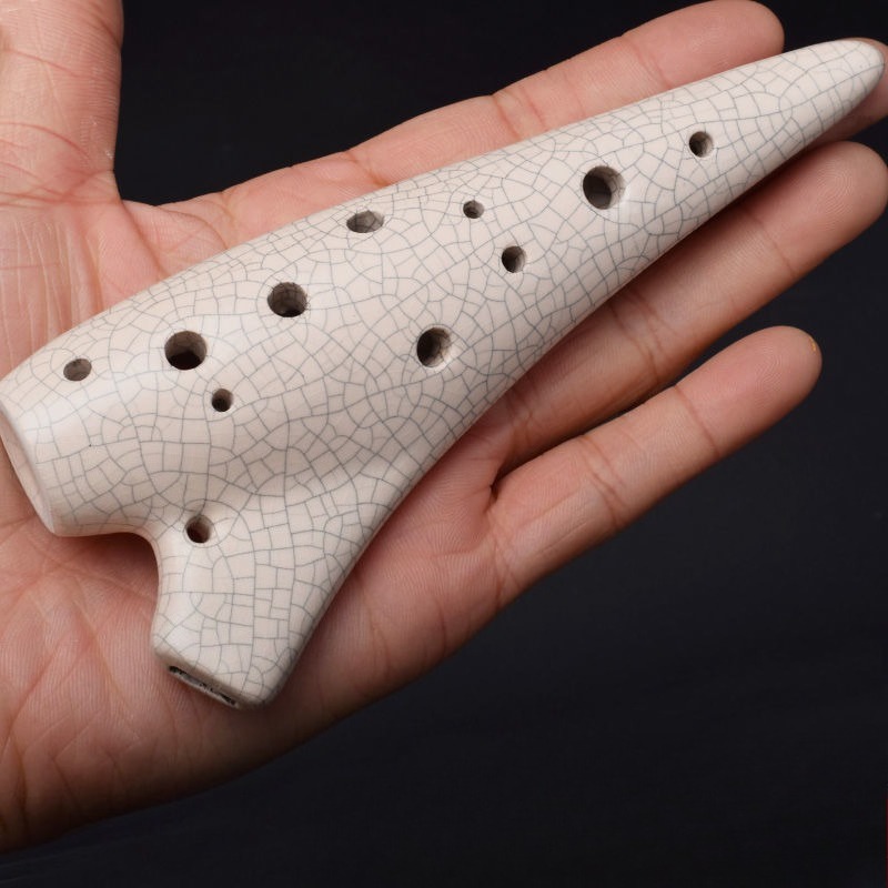 Ocarina Ceramic - 12-Loch-Okarina aus Keramik mit Höhen-C-Taste für