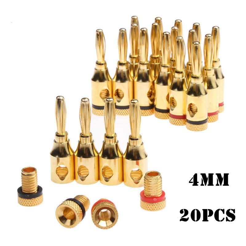 Audio Music Yt - YT 20PCS Gold Überzogene 4mm Banana