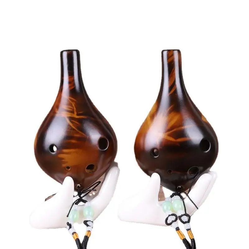 Ocarina Ceramic - 6-Loch kleine Ocarina Strawfire Keramik Alto