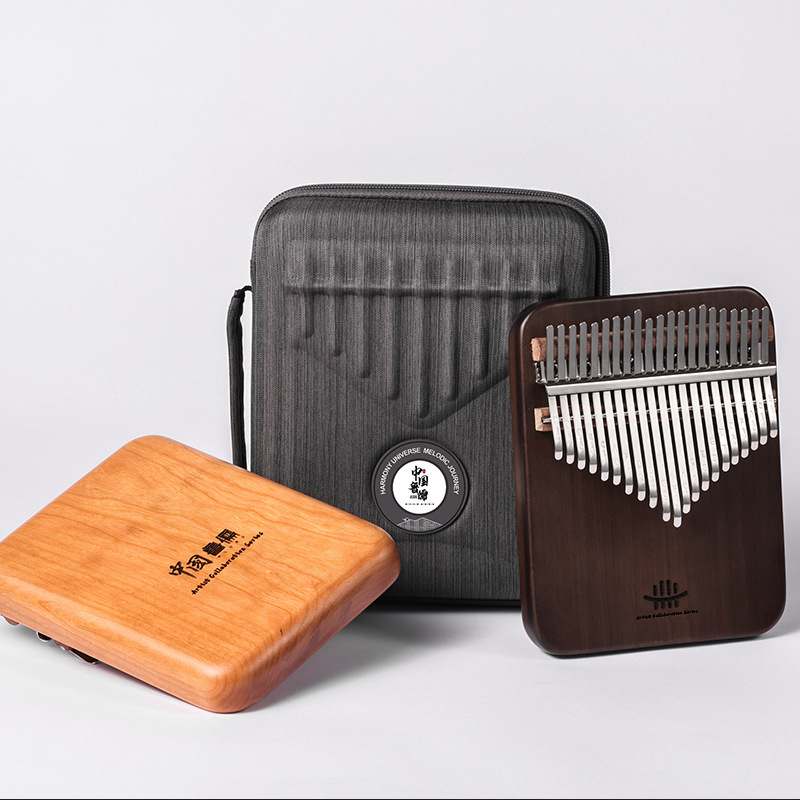 Kalimba Thumb Piano - Hluru Professionelles 21-Tasten Walnuss-Kalimba Daumenklavier für