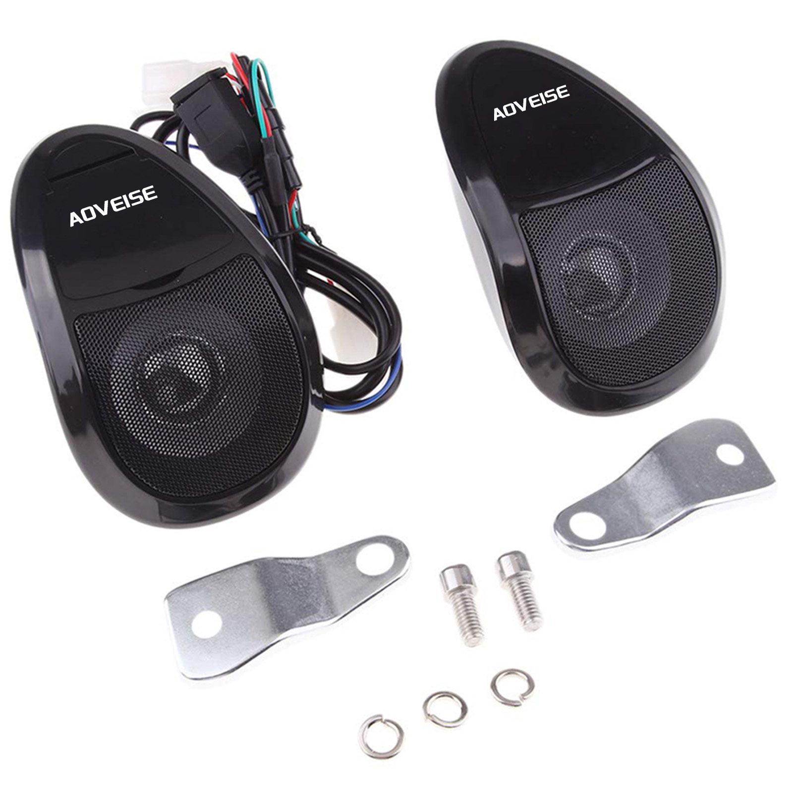 Audio Music App - Wasserdichter, Bluetooth-kompatibler Motorrad-Lautsprecher, MP3-Musik-Audio-Player, Audiosystem, FM-Radio,