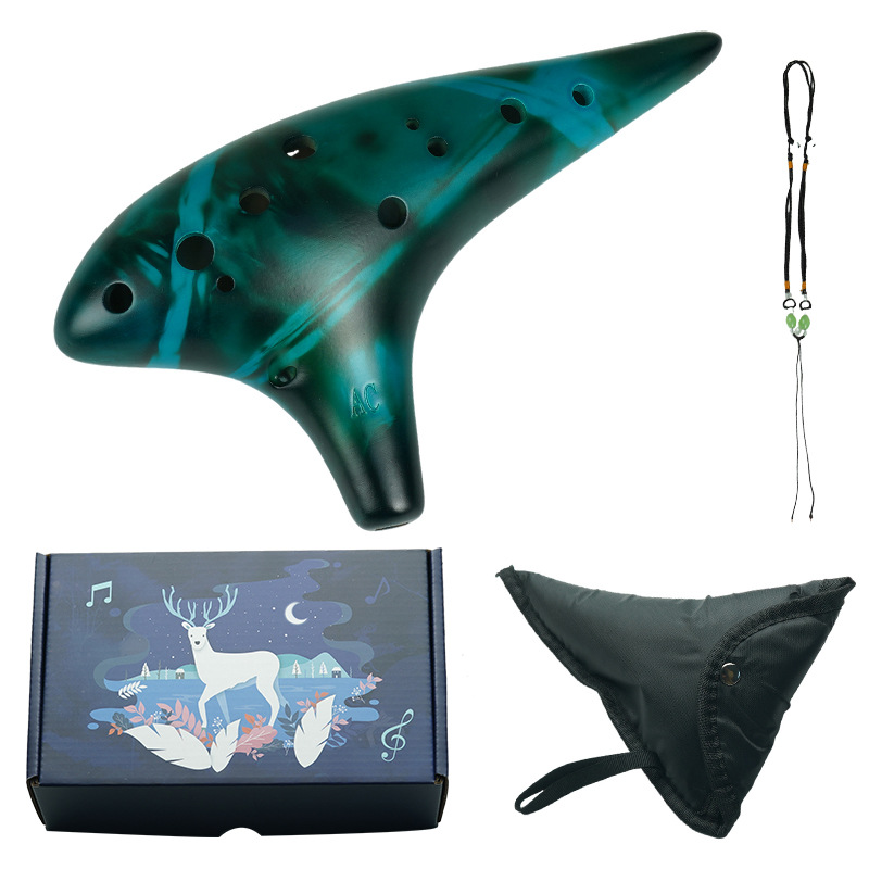 Ocarina Ceramic - 12-Loch Keramik-Ocarina in Alto-C-Stimmung für Anfänger
