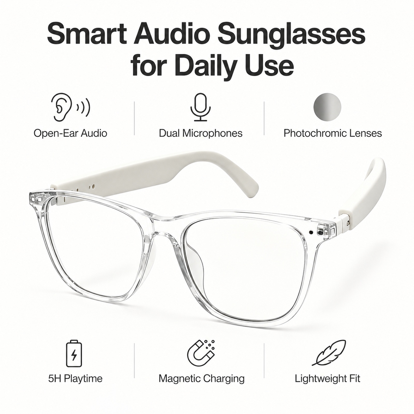 Photochrome Sonnenbrille zum A – Audio With Music Ai Bewertung und Preis