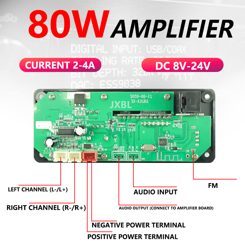 80W Bluetooth 5.0 MP3-Decoder- – Audio Music App Bewertung und Preis