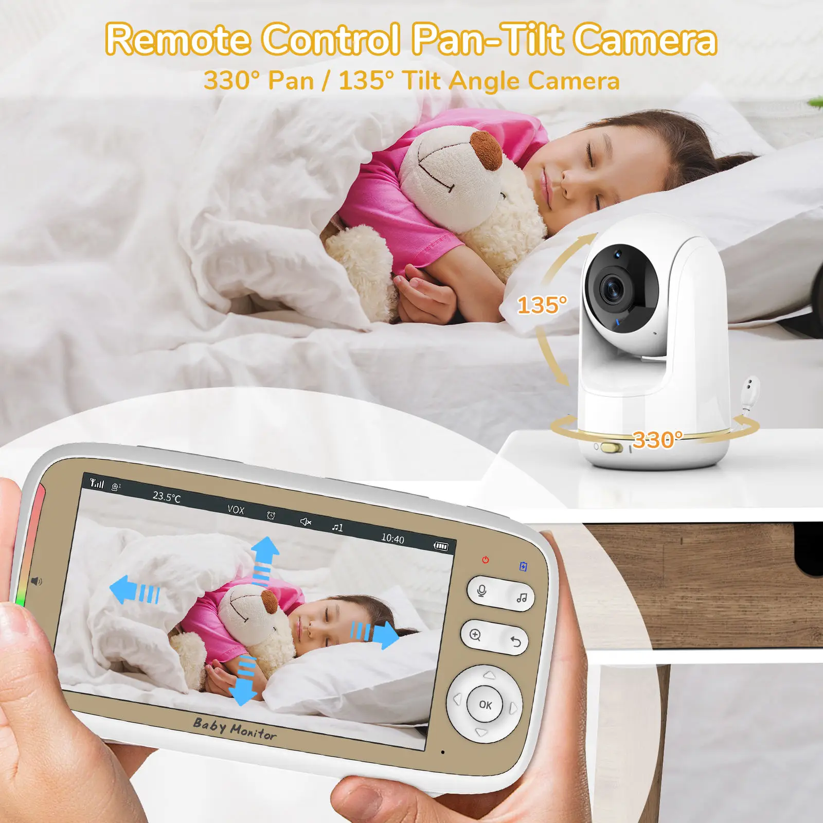 5-Zoll-Babyphone mit 3-fach Zo – Audio Music App Bewertung und Preis