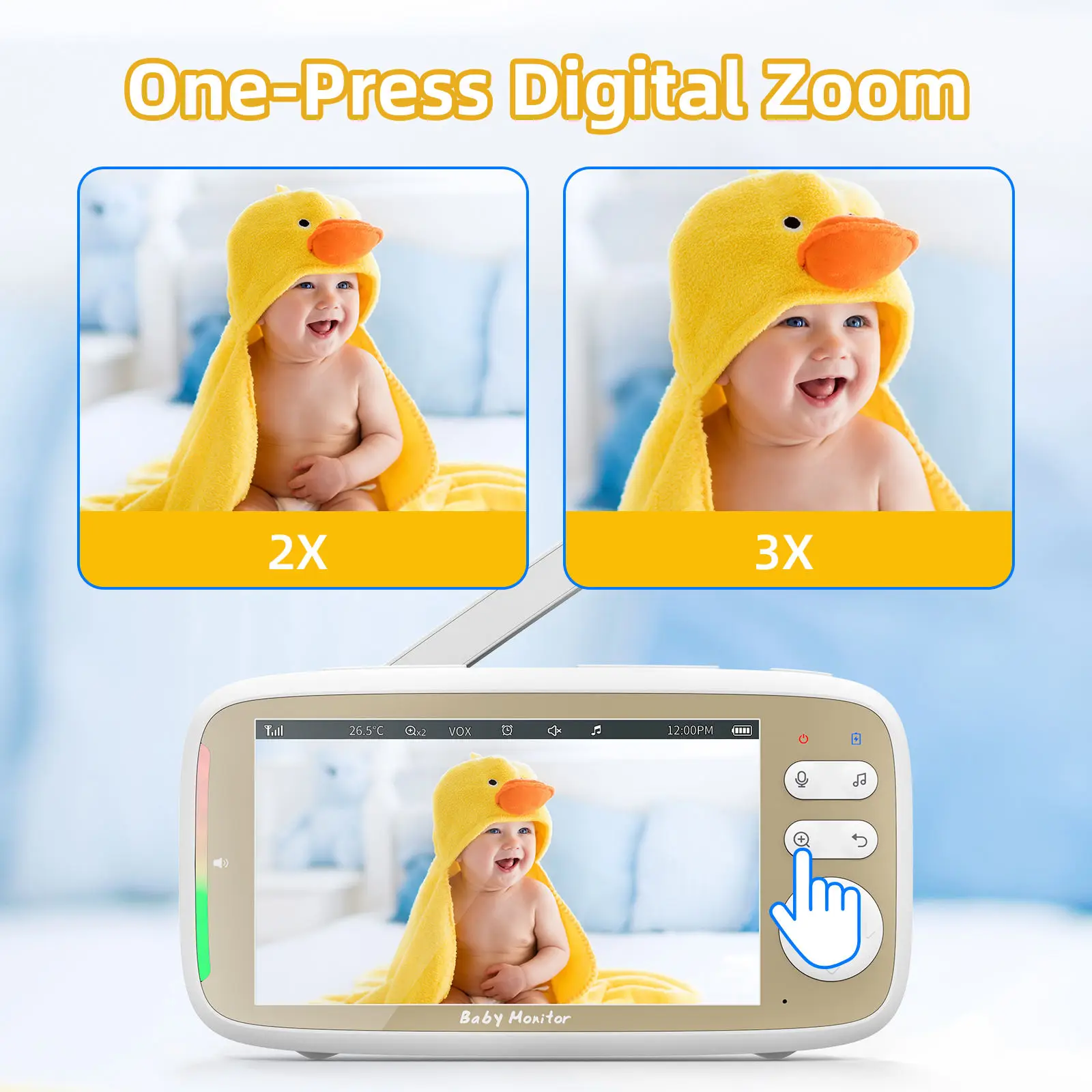 5-Zoll-Babyphone mit 3-fach Zo – Audio Music App Bewertung und Preis